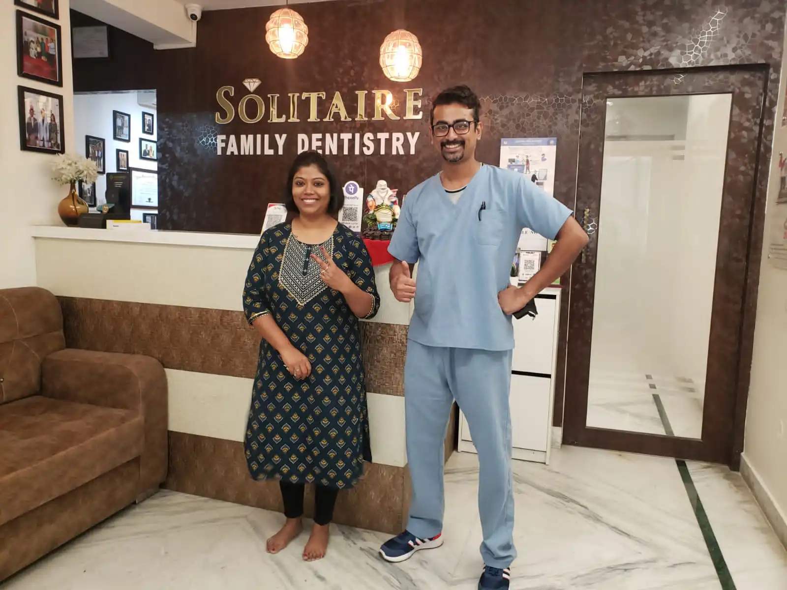 Patient 10 after receiving All-on-6 Implants treatment at Solitaire Family Dentistry Hospital with Dr. Shreyas Gujjar