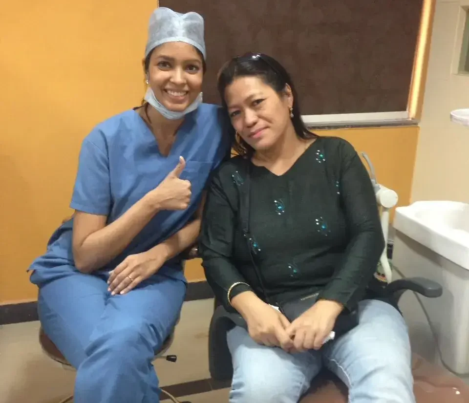 Patient 18 after receiving Gum Depigmentation treatment at Solitaire Family Dentistry Hospital with Dr. Yalamanchili Priyanka​.