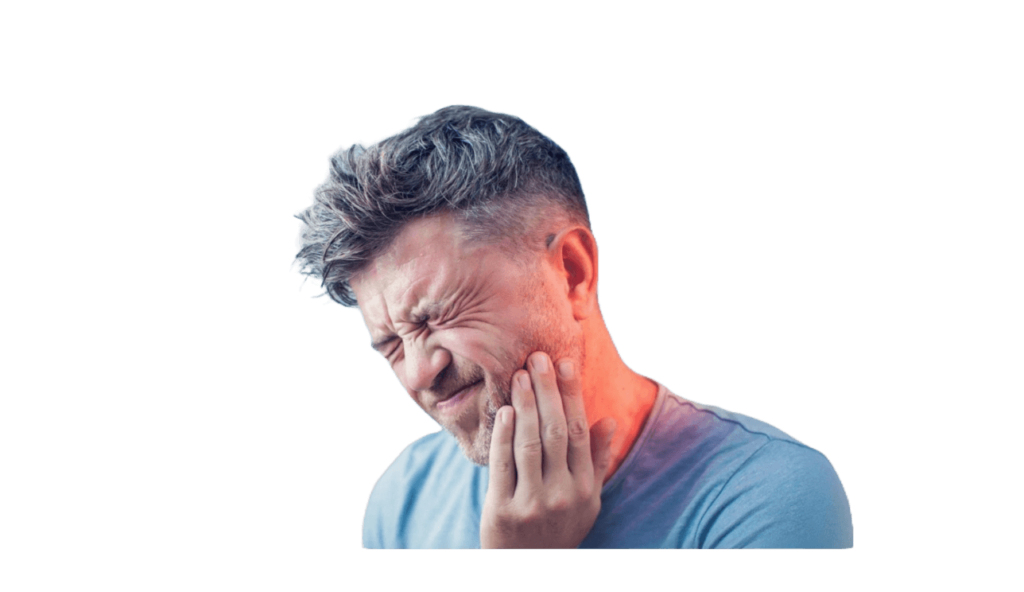 Man having dental pain