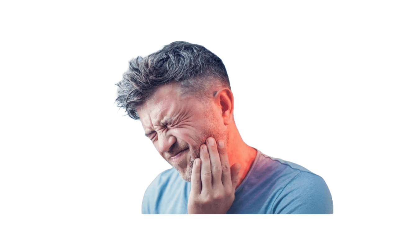Man having dental pain
